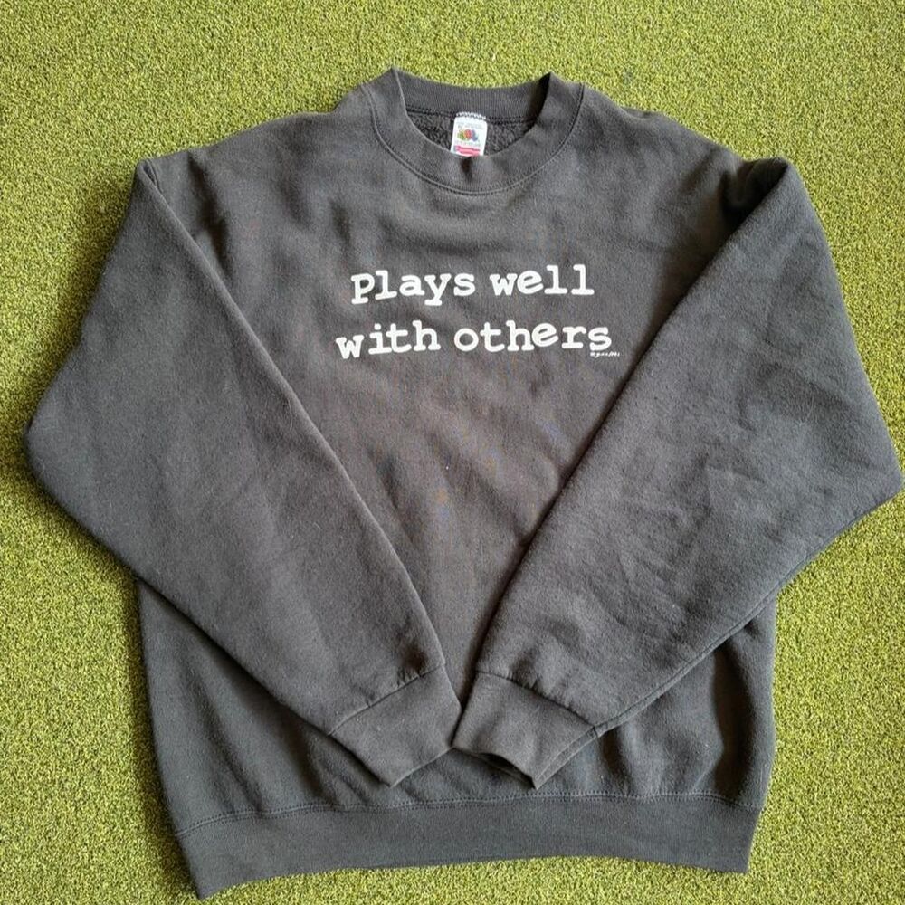 Fruit-of-the-loom Women's Black and Grey Sweatshirt